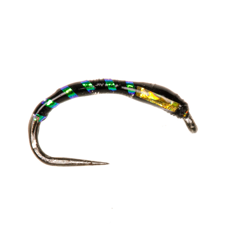 BUZZER BARBLESS FLY EPOXY BUZZER BLACK & GOLD HOLO