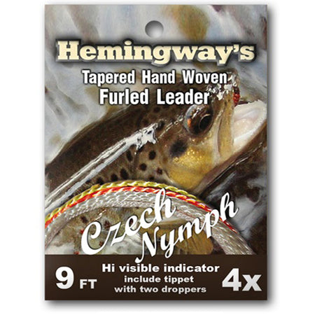 FURLED LEADER CZECH NYMPH / 9FT /4X / 5X