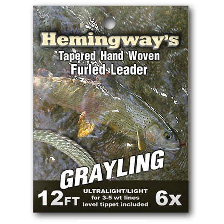 FURLED LEADER GRAYLING / 12 FT / 6X