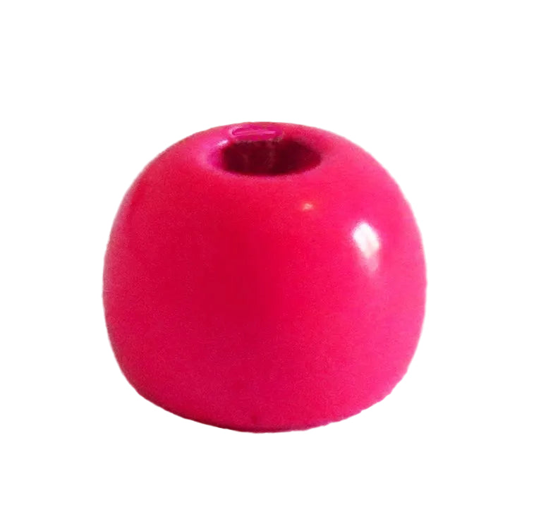 BRASS COUNTERSUNK GLOW PINK FLY TYING BEADS