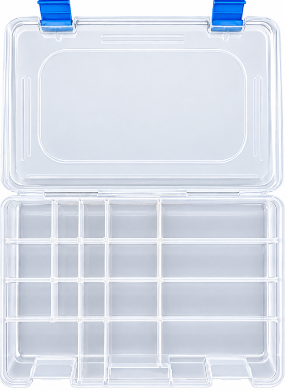 FLY BOX CLEAR PLASTIC PIKE FLY BOX (8-19 COMP)