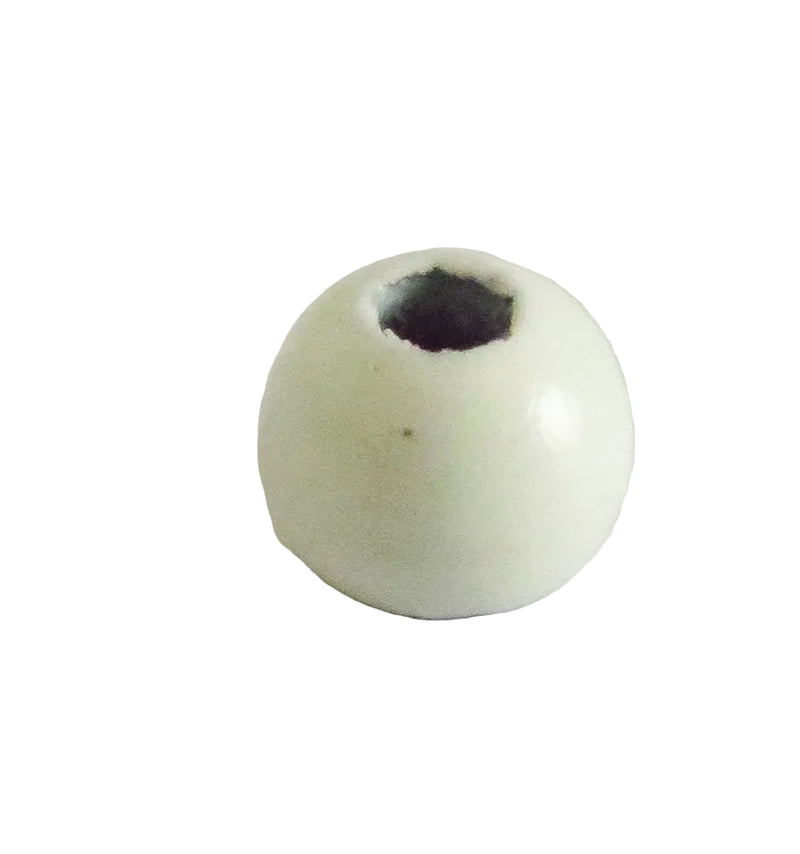 BRASS COUNTERSUNK WHITE FLY TYING BEADS