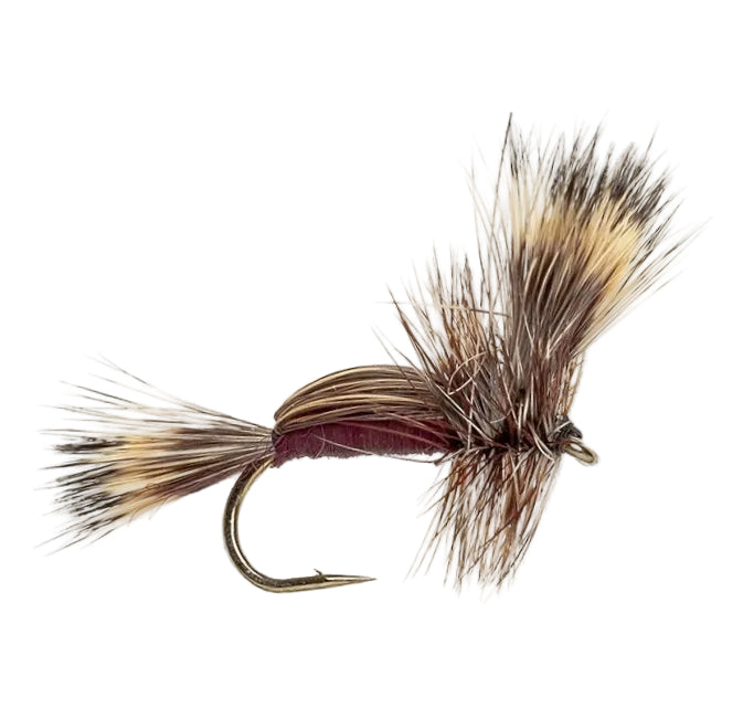 HAIR-BODIED DRY FLY CLARET HUMPY
