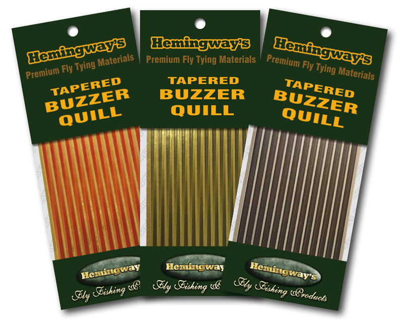 SYNTHETIC TAPERED BUZZER QUILL FLY TYING MATERIAL