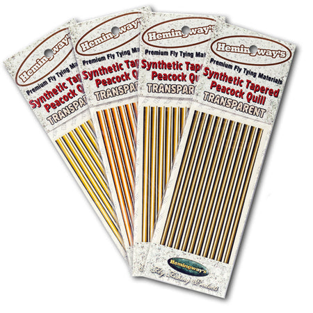 SYNTHETIC TRANSPARENT TAPERED PEACOCK QUILL FLY TYING MATERIAL