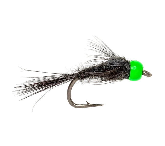 HOT HEAD FLY HOTHEAD GREEN BLACK GNAT