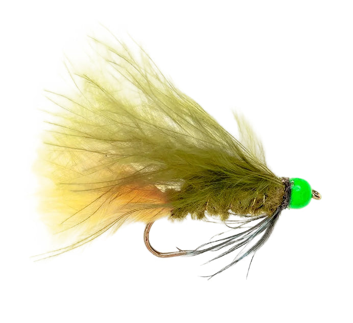HOT HEAD FLY HOTHEAD GREEN DAWSONS OLIVE
