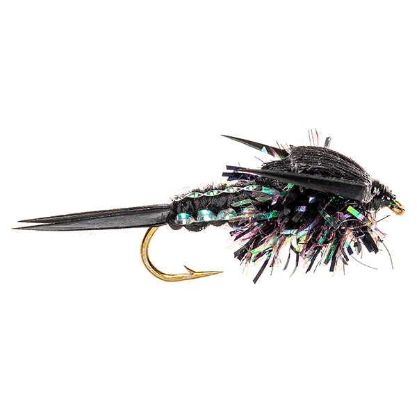 HEAVY STONE NYMPH FLY BLACK WOVEN STONEFLY NYMPH