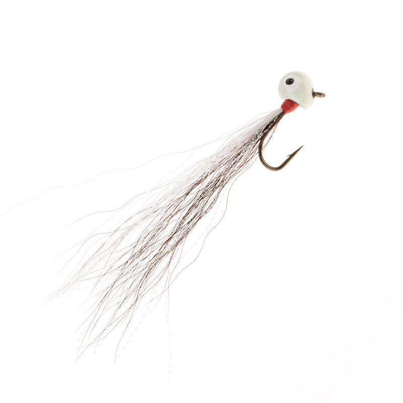 HEAVY JIG FLY GLOW WHITE BIG EYE