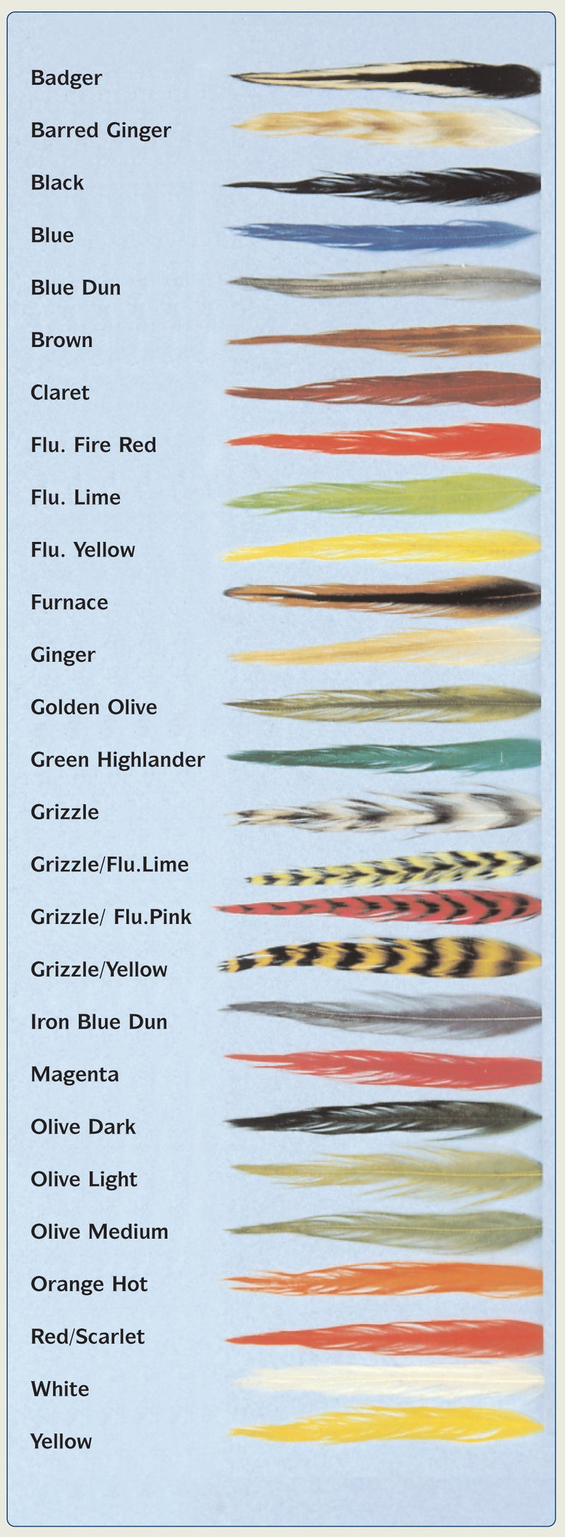 HACKLES COCK SELECT FLY TYING FEATHERS