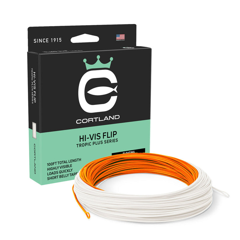 CORTLAND HI VIS TROPIC FLIP ORG/WHT FLOATING FLY LINE