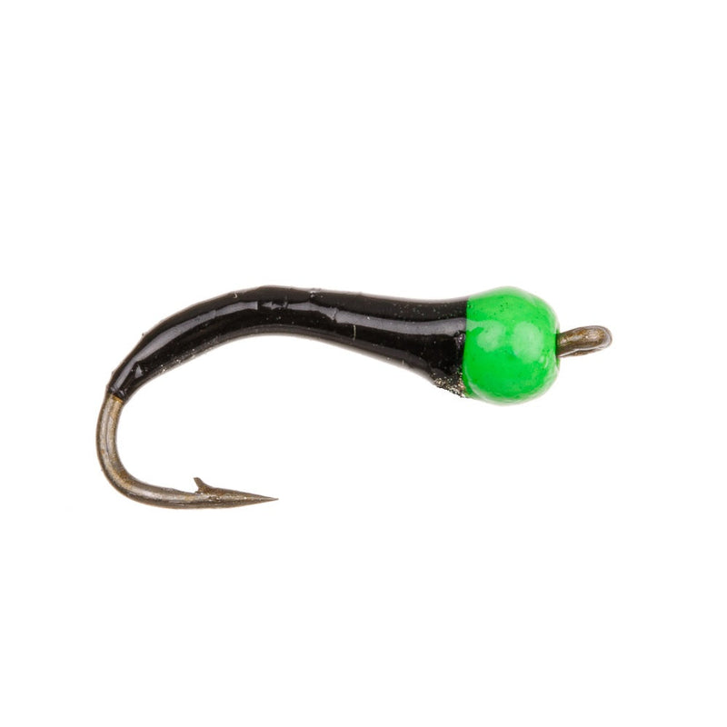NORDIC TROUT FLY BLACK UV GREEN HOT HEAD BUZZER