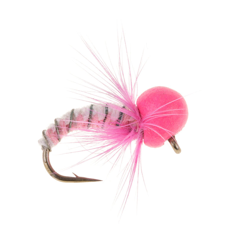 NORDIC TROUT FLY TUNGSTEN OFF BEAD WOVEN JIG PINK