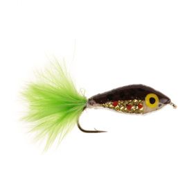 LITTLE GEM FLY EPOXY MINNOW GOLD & LIME TAIL