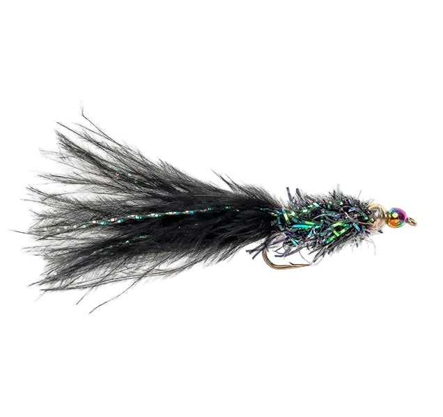 STREAMER / LURE FLY BH RAINBOW WARRIOR BLACK