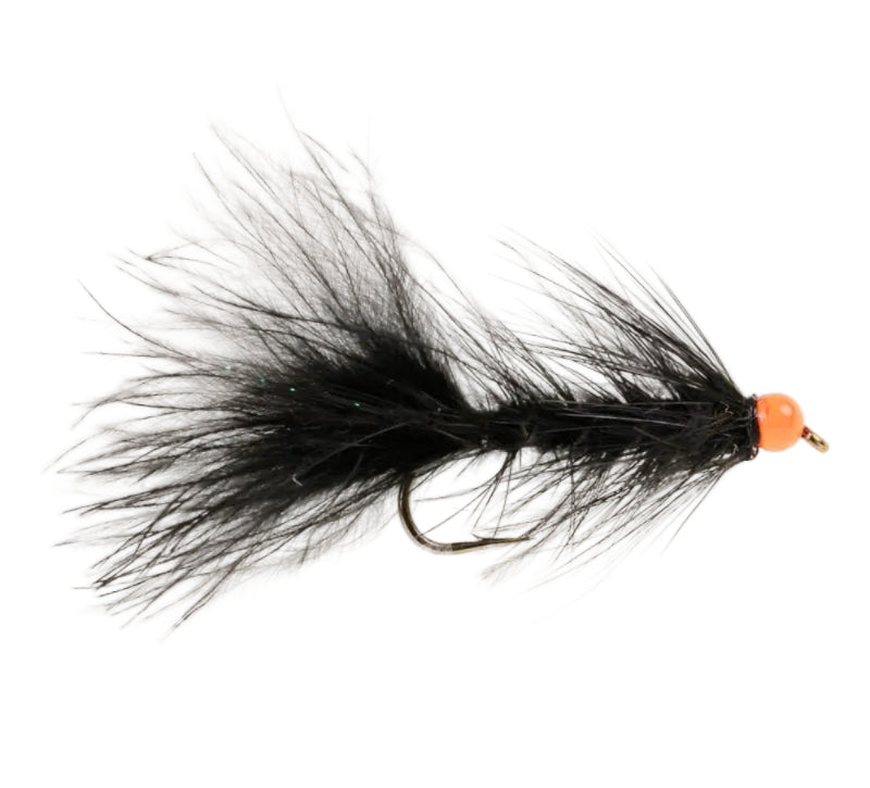 STREAMER / LURE FLY TUNGSTEN CUT THROUT ALL BLACK