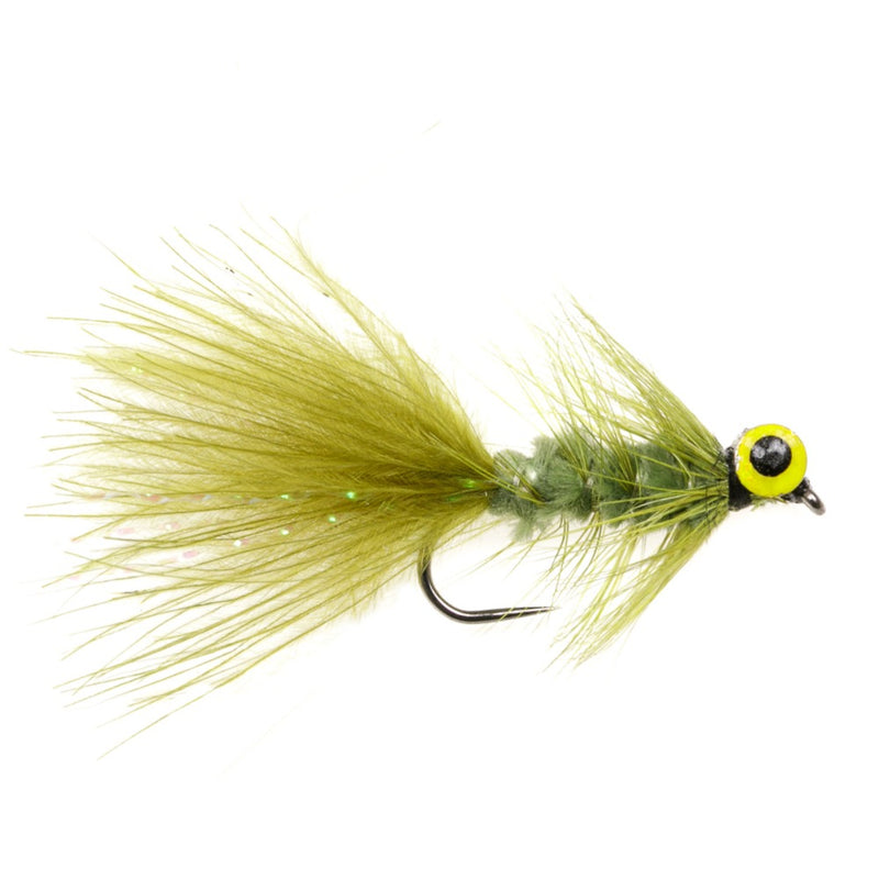 STILLWATER BARBLESS FLY BIG EYE OLIVE NOBBLER