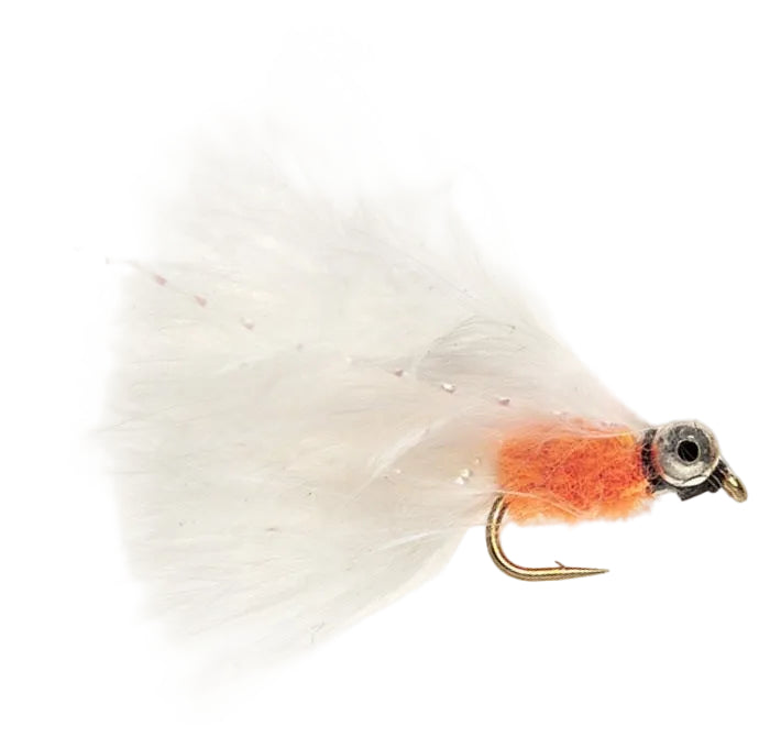 MINI LURE FLY BEAD EYE MINI CAT WHITE & ORANGE