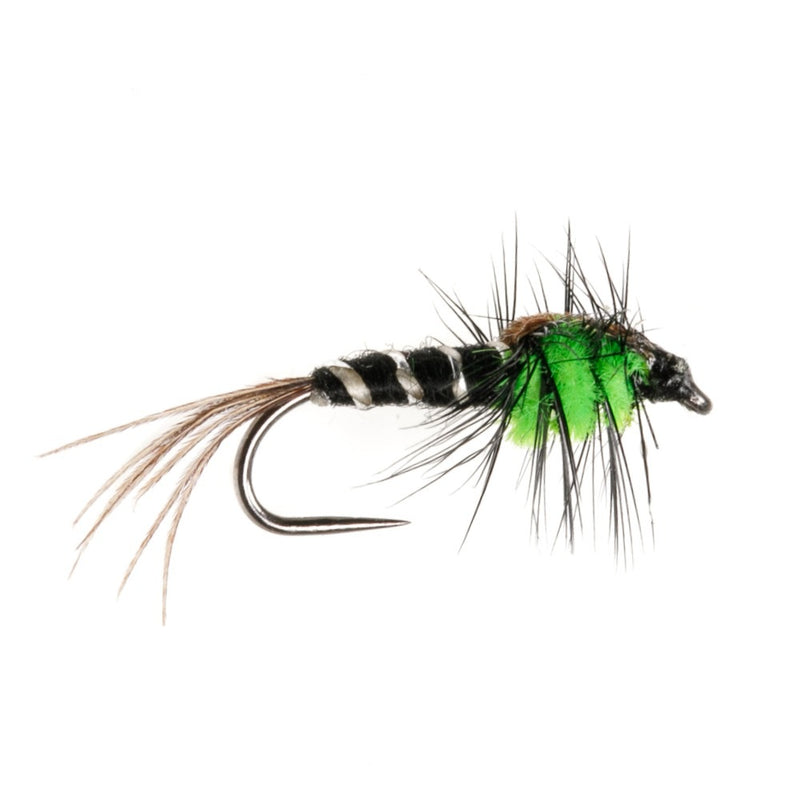 STILLWATER BARBLESS FLY PHEASANT TAIL MONTANA GREEN