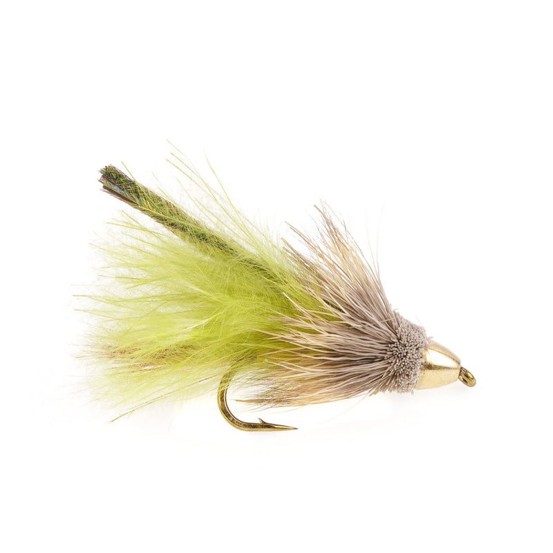 MUDDLER FLY CONEHEAD MARABOU MUDDLER OLIVE