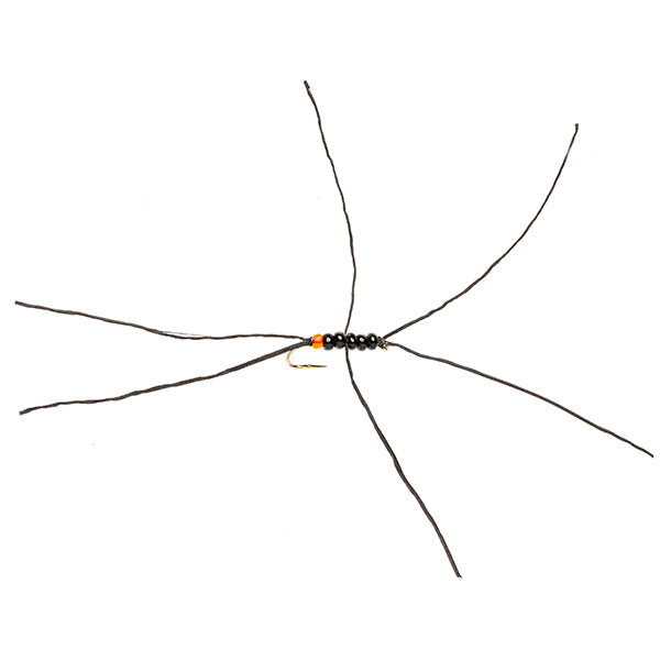 STANDARD NYMPH FLY APPS BLOODWORM BLACK RED BUTT