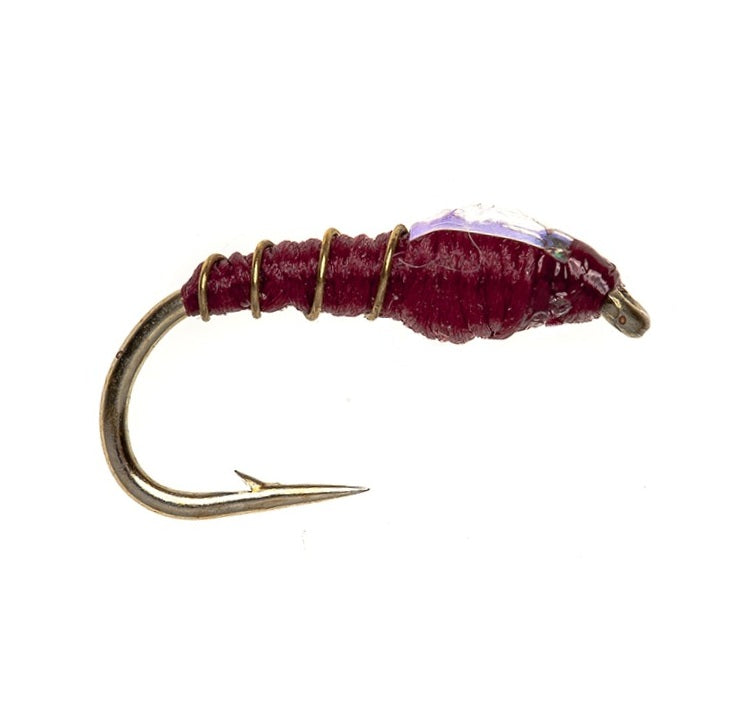 STANDARD NYMPH FLY ULTRA SLIM FLASHBACK BUZZER CLARET