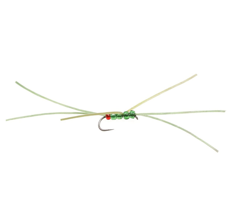 STILLWATER BARBLESS FLY APPS BLOODWORM OLIVE RED BUTT