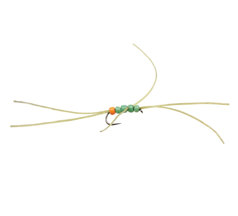 STILLWATER BARBLESS FLY APPS BLOODWORM LIME RED BUTT