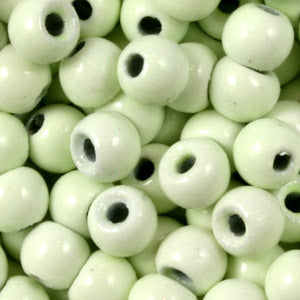 TUNGSTEN COUNTER SUNK WHITE FLY TYING BEADS