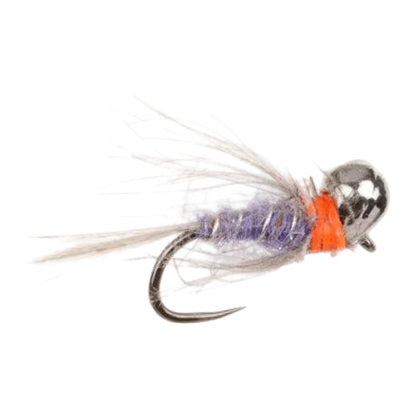 TUNGSTEN NYMPH BARBLESS FLY OFF BEAD PURPLE FLASH