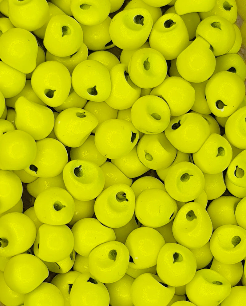 TUNGSTEN OFF BEADS MET GLOW CHARTREUSE FLY TYING MATERIAL