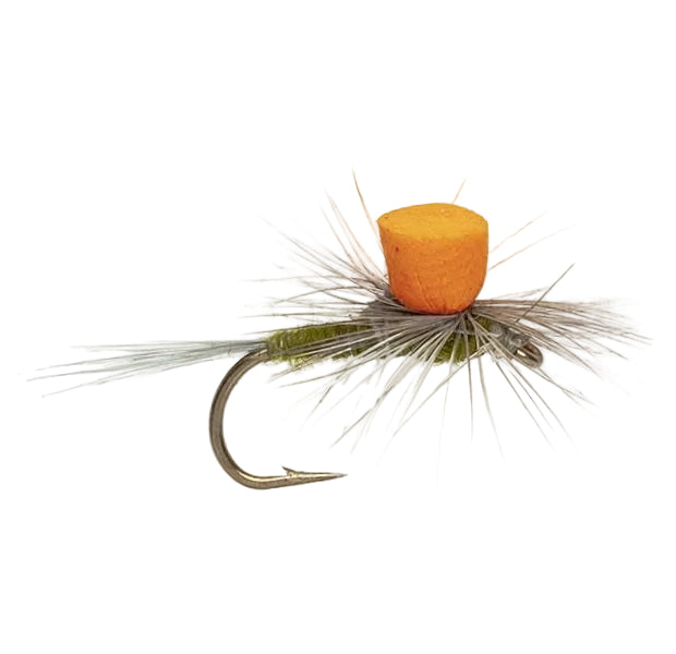 PARACHUTE FLY ORANGE FOAM PARACHUTE BLUE WINGED OLIVE