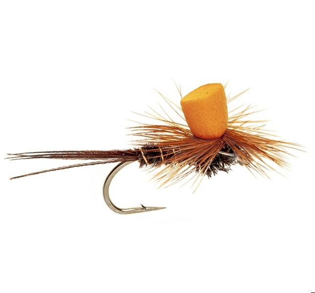 PARACHUTE FLY ORANGE FOAM PARACHUTE PHEASANT TAIL