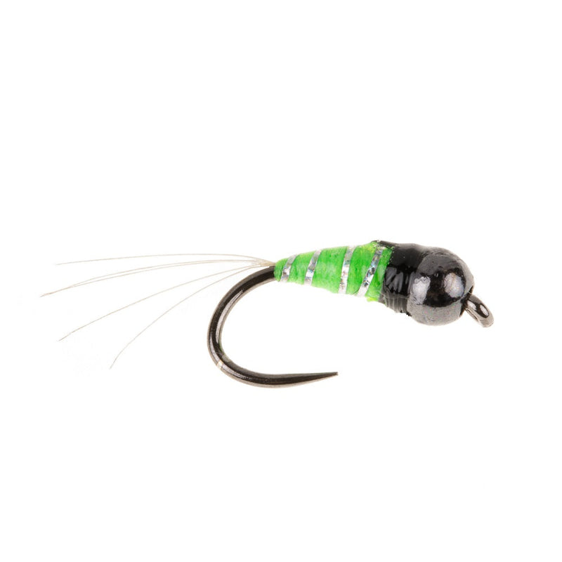 PERDIGON NYMPH BARBLESS FLY UV RIB GREEN PERDIGON