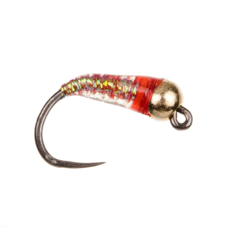 PERDIGON NYMPH BARBLESS FLY GOLD BEADHEAD PEARL FLASH DOCKER