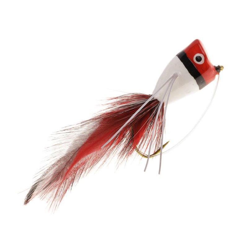 FOAM POPPER FLY BASS POPPER RED WHITE