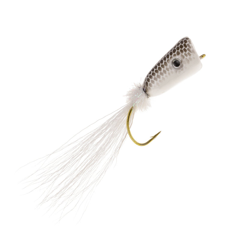 FOAM POPPER FLY DOUBLE BARREL POPPER WHITE