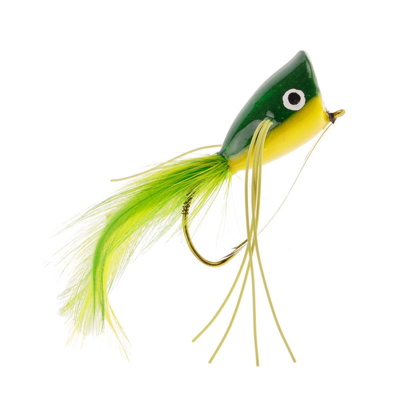 FOAM POPPER FLY BASS POPPER YELLOW GREEN