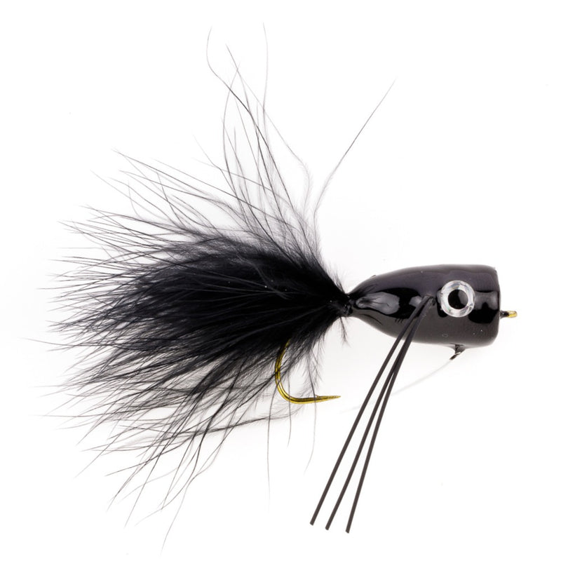 FOAM POPPER FLY BLACK BASS POPPER