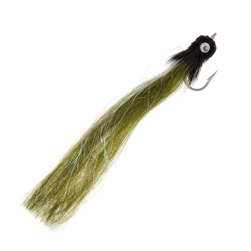 PREMIUM PIKE FLY SURFACE LURE OLIVE & BLACK