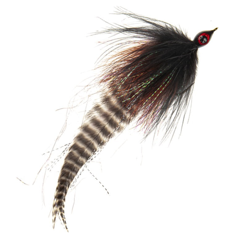 PREMIUM PIKE FLY BAITFISH GRIZZLY BLACK