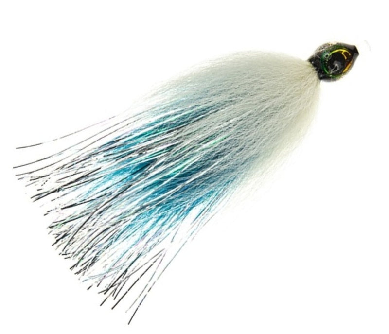 PREMIUM PIKE FLY EPOXY PIKE TUBE FLY BLUE & WHITE