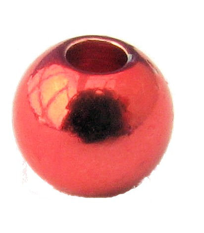 BRASS COUNTERSUNK MET RED FLY TYING BEADS