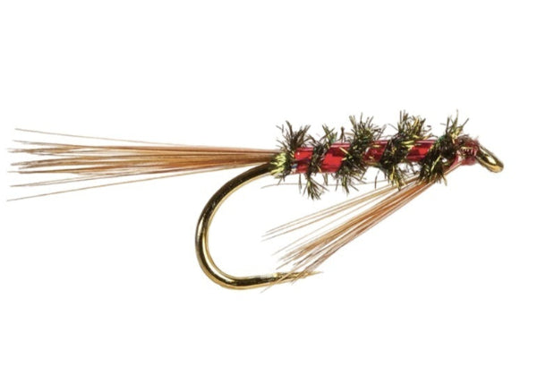 SLIM LINE NYMPH FLY DIAWL BACH-HOLO RED BARBLESS