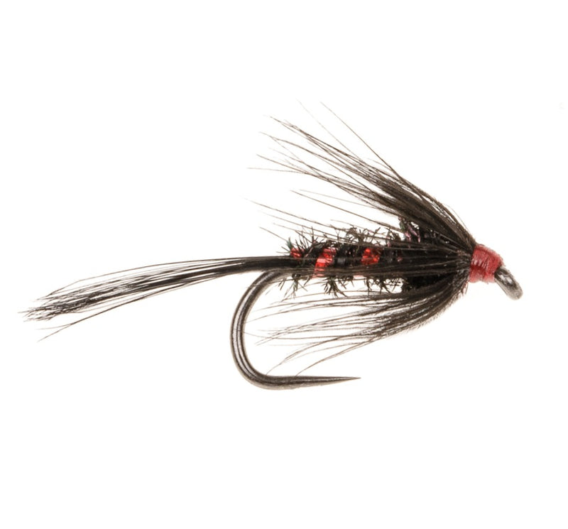 SLIM LINE NYMPH BARBLESS FLY CRUNCHER BLACK & HOLO RED