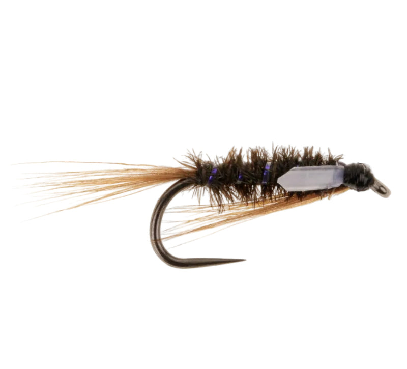 SLIM LINE NYMPH BARBLESS FLY WHITE CHEEK UV RIB DIAWL BACH