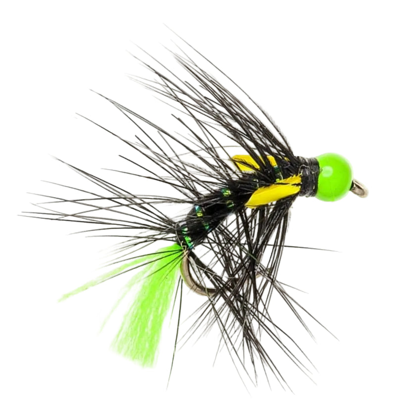 SNATCHER FLY HOTHEAD BLACK GREEN TAG