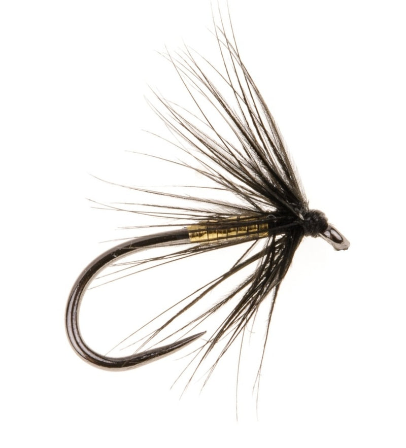 WET SPIDER BARBLESS FLY GOLD & BLACK  SPIDER