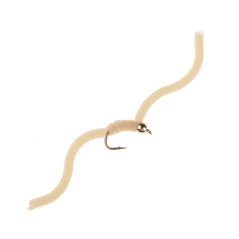 SQUIRMY WORM FLY TAN WORM BH
