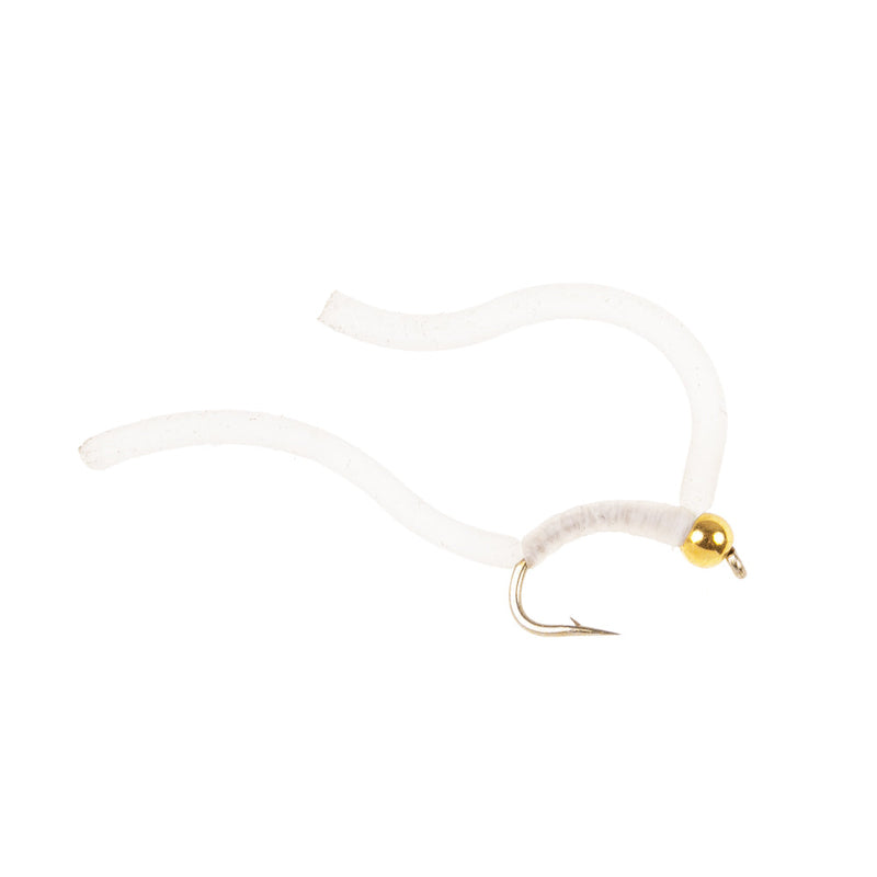 SQUIRMY WORM FLY GLOW WHITE CLEAR